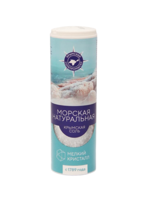 Соль крымская морская натуральная мелкий кристалл высший сорт туба 235г